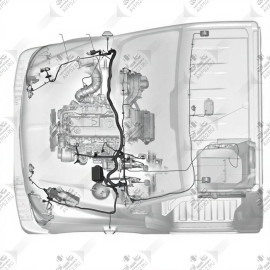 Жгут моторн отсека Газон-Некст, дв.ЯМЗ-534, c 08.2014г. с вых. на п/туманки