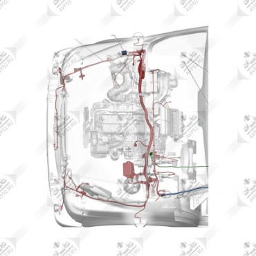 Жгут моторн отсека Газон-Некст, дв.ЯМЗ-534, c 10.2018г. с вых. на п/туманки